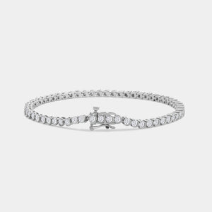 Gilded 3 Carat Lab-Grown Diamond Fashion Bracelet in a Crescent-Moon Setting