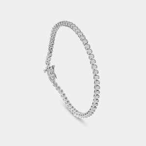 Gilded 3 Carat Lab-Grown Diamond Fashion Bracelet in a Crescent-Moon Setting