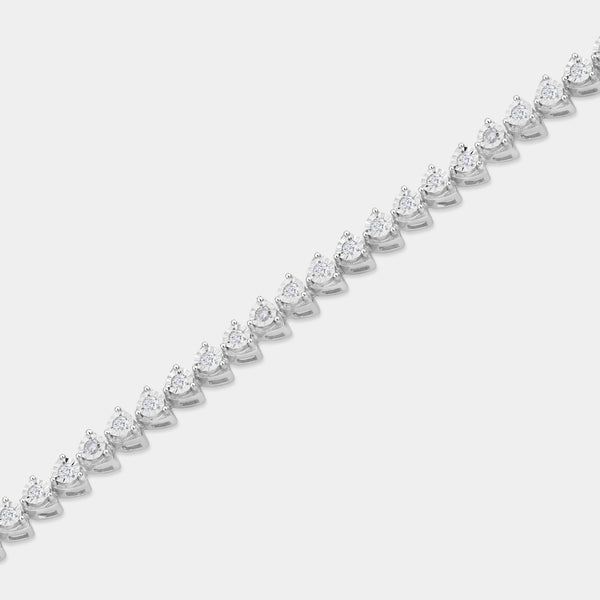 1 Carat Lab-Grown Fashion Bracelet with Heart-Shaped Motifs in an Illusion-Plate Setting — GILDED New York