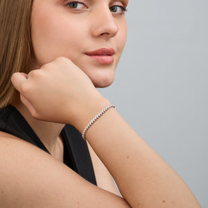 Gilded 3 Carat Lab-Grown Diamond Fashion Bracelet with Marquise-Shaped Composite Centers