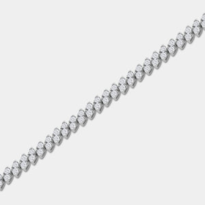 Gilded 3 Carat Lab-Grown Diamond Fashion Bracelet with Marquise-Shaped Composite Centers