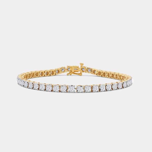 5 Carat Lab-Grown Diamond Classic Bracelet with Four-Prong Illusion Settings — GILDED New York