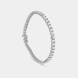 Gilded 5 Carat Lab-Grown Diamond Classic Bracelet with Four-Prong Illusion Settings