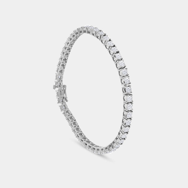 5 Carat Lab-Grown Diamond Classic Bracelet with Four-Prong Illusion Settings — GILDED New York