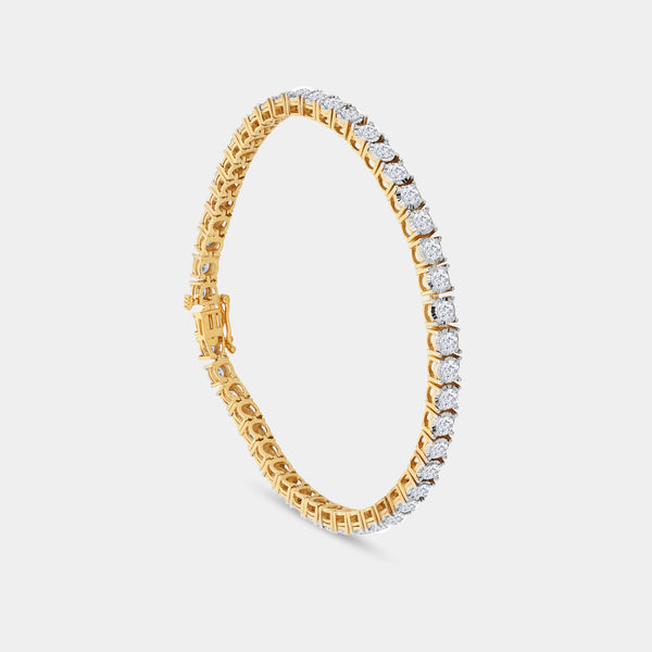 5 Carat Lab-Grown Diamond Classic Bracelet with Four-Prong Illusion Settings — GILDED New York