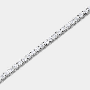 Gilded 5 Carat Lab-Grown Diamond Classic Bracelet with Four-Prong Illusion Settings