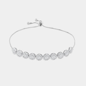 Gilded 1 and 1/2 Carat Lab-Grown Diamond Bolo Bracelet