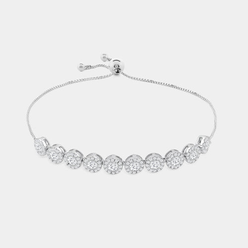 Gilded 1 and 1/2 Carat Lab-Grown Diamond Bolo Bracelet