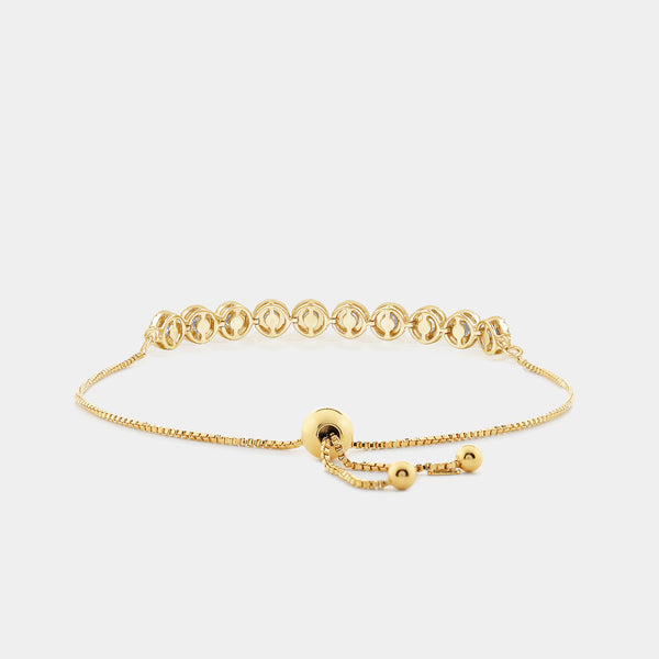 1 and 1/2 Carat Lab-Grown Diamond Bolo Bracelet — GILDED New York