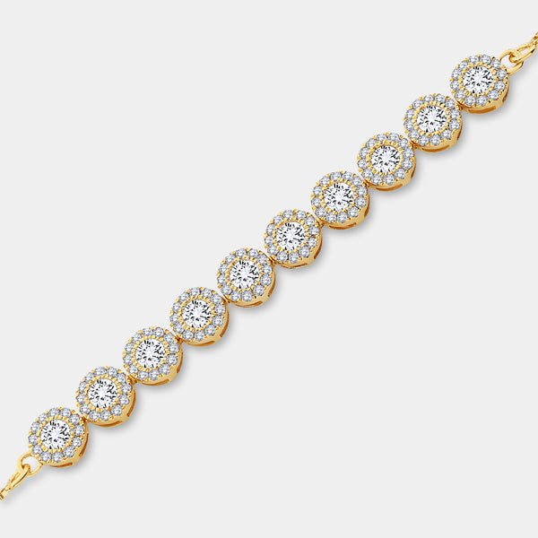 1 and 1/2 Carat Lab-Grown Diamond Bolo Bracelet — GILDED New York