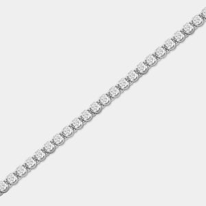 Gilded 4 Carat Lab-Grown Diamond Fashion Bracelet with Round-Shaped Centers in a U-Shaped Setting