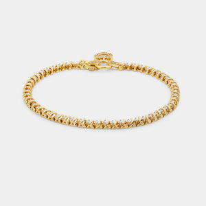 Gilded 1 Carat Lab-Grown Bridge Fashion Bracelet