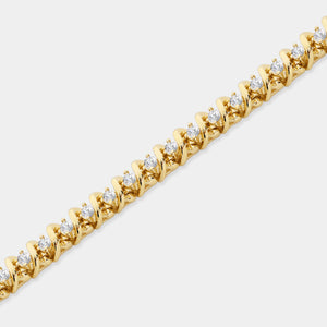 Gilded 1 Carat Lab-Grown Bridge Fashion Bracelet