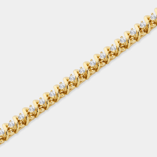 1 Carat Lab-Grown Bridge Fashion Bracelet — GILDED New York