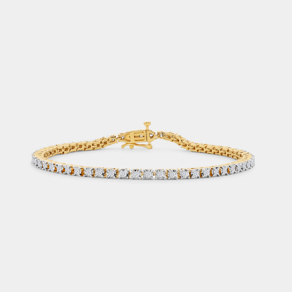 1 Carat Lab-Grown Diamond Classic Bracelet with Four-Prong Illusion Settings — GILDED New York