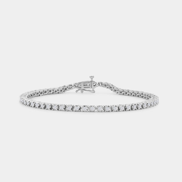1 Carat Lab-Grown Diamond Classic Bracelet with Four-Prong Illusion Settings — GILDED New York