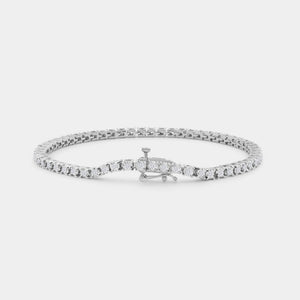 Gilded 1 Carat Lab-Grown Diamond Classic Bracelet with Four-Prong Illusion Settings