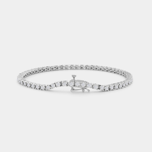 1 Carat Lab-Grown Diamond Classic Bracelet with Four-Prong Illusion Settings — GILDED New York