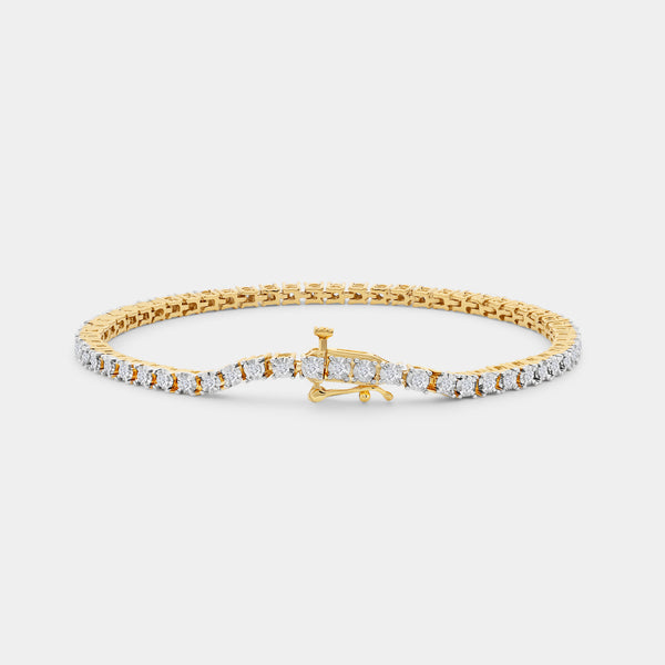 1 Carat Lab-Grown Diamond Classic Bracelet with Four-Prong Illusion Settings — GILDED New York