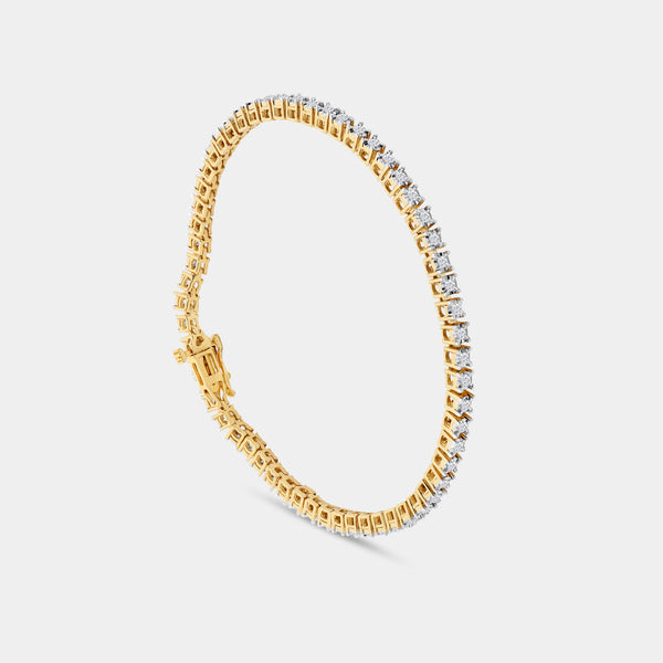 1 Carat Lab-Grown Diamond Classic Bracelet with Four-Prong Illusion Settings — GILDED New York