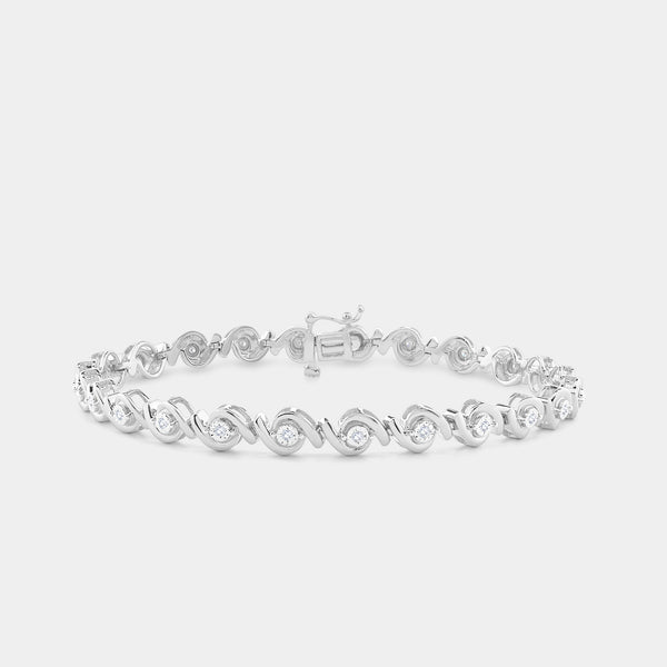 1/4 Carat Lab-Grown Fashion Bracelet with Diamond Hugging Centers — GILDED New York