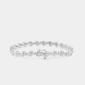 Gilded 1/4 Carat Lab-Grown Fashion Bracelet with Diamond Hugging Centers
