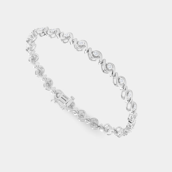 1/4 Carat Lab-Grown Fashion Bracelet with Diamond Hugging Centers — GILDED New York