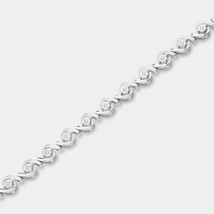 Gilded 1/4 Carat Lab-Grown Fashion Bracelet with Diamond Hugging Centers