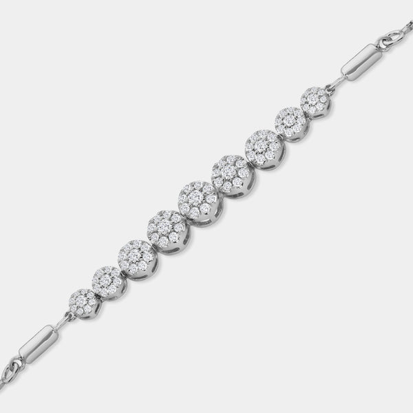 1/2 Carat Lab-Grown Diamond Bolo Bracelet with Composite Round-Shaped Motifs — GILDED New York