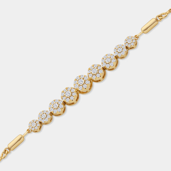 1/2 Carat Lab-Grown Diamond Bolo Bracelet with Composite Round-Shaped Motifs — GILDED New York