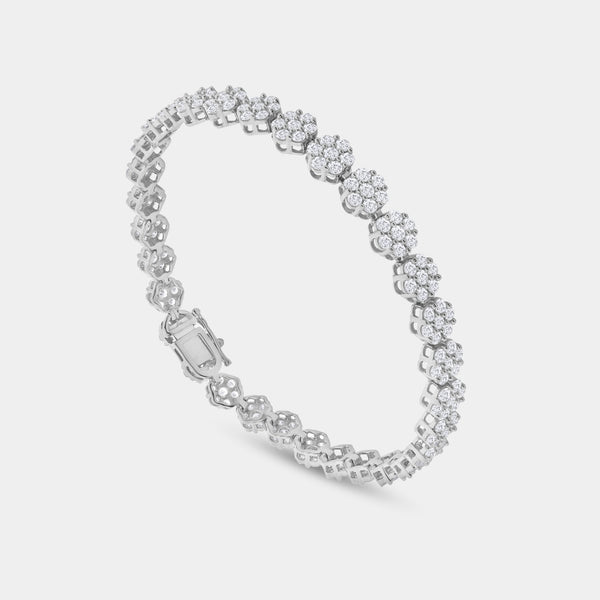 5 Carat Lab-Grown Diamond Fashion Bracelet with Graduating Blossom Motifs — GILDED New York