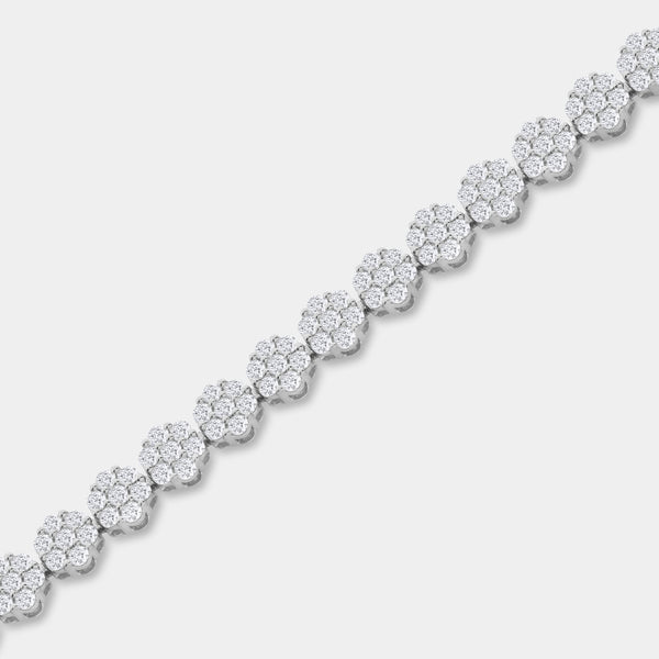 5 Carat Lab-Grown Diamond Fashion Bracelet with Graduating Blossom Motifs — GILDED New York