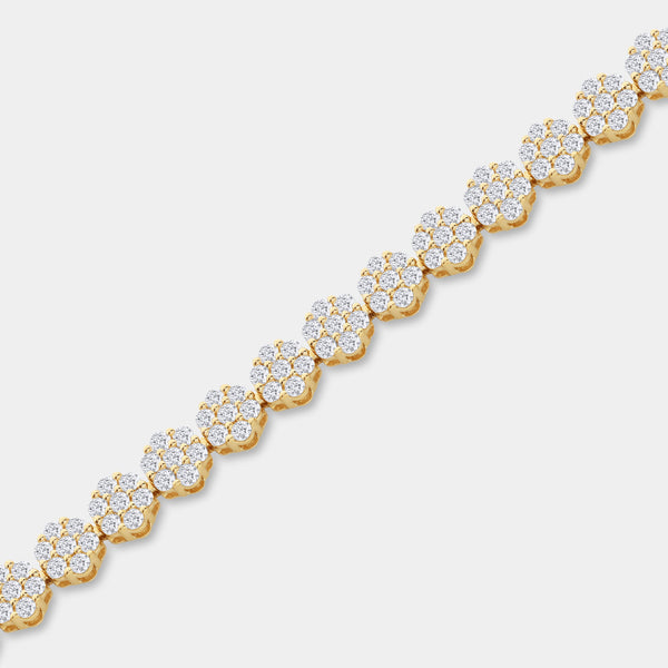 5 Carat Lab-Grown Diamond Fashion Bracelet with Graduating Blossom Motifs — GILDED New York