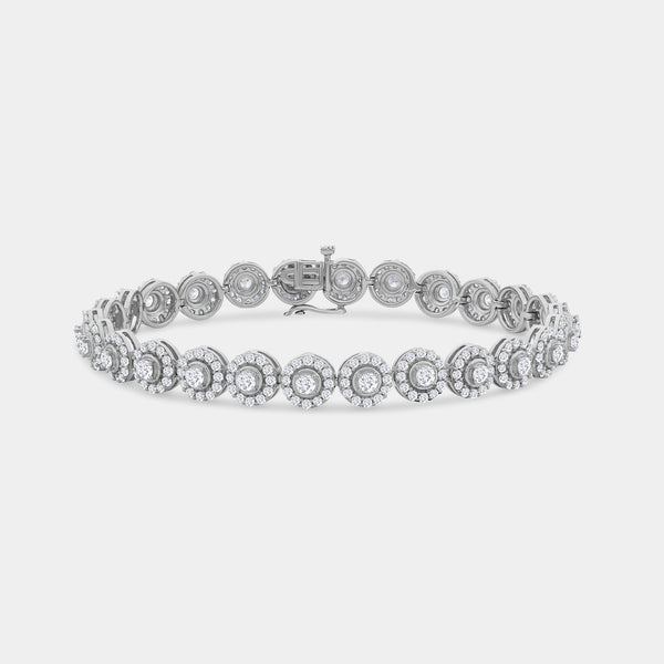 5 Carat Lab-Grown Diamond Halo Fashion Bracelet — GILDED New York