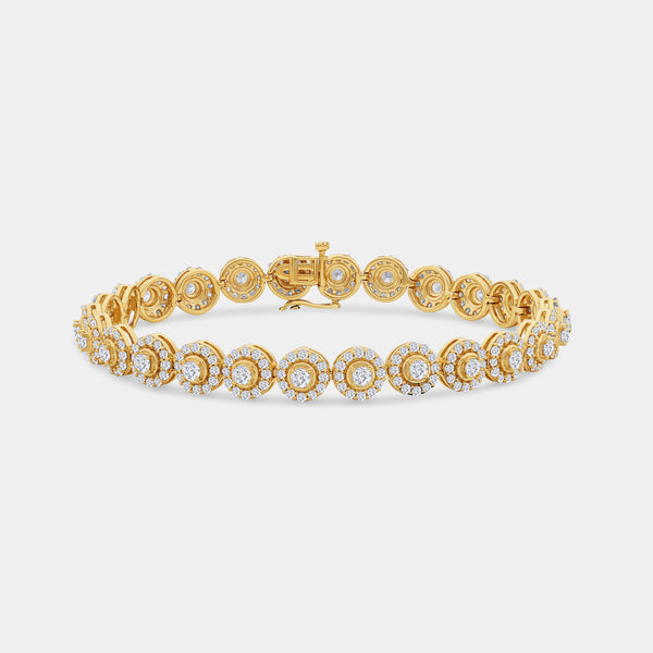 5 Carat Lab-Grown Diamond Halo Fashion Bracelet — GILDED New York