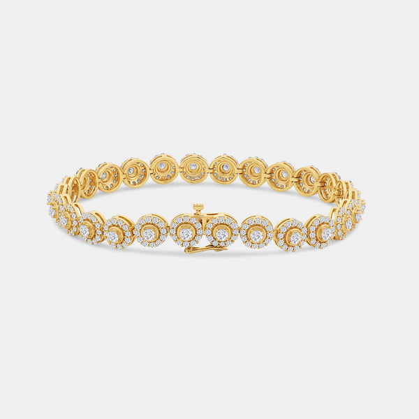 5 Carat Lab-Grown Diamond Halo Fashion Bracelet — GILDED New York