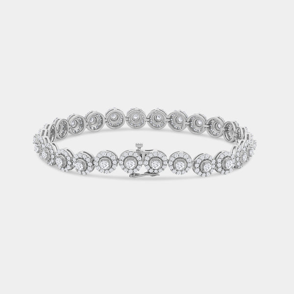 5 Carat Lab-Grown Diamond Halo Fashion Bracelet — GILDED New York