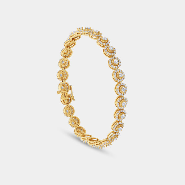 5 Carat Lab-Grown Diamond Halo Fashion Bracelet — GILDED New York