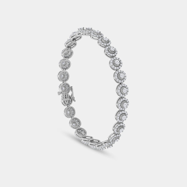 5 Carat Lab-Grown Diamond Halo Fashion Bracelet — GILDED New York