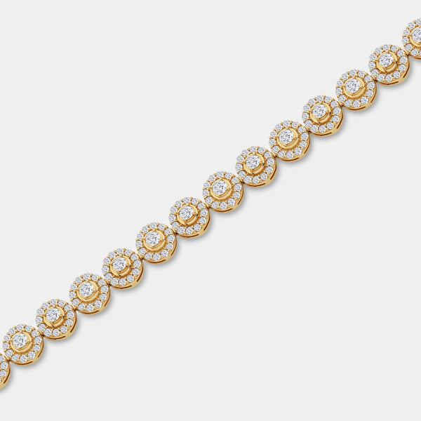 5 Carat Lab-Grown Diamond Halo Fashion Bracelet — GILDED New York