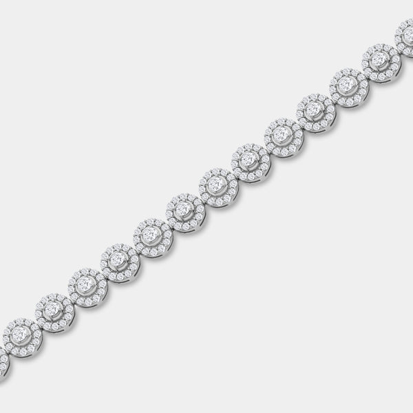 5 Carat Lab-Grown Diamond Halo Fashion Bracelet — GILDED New York