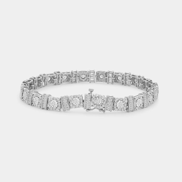 1/4 Carat Lab-Grown Diamond Geometric Cable Fashion Bracelet — GILDED New York