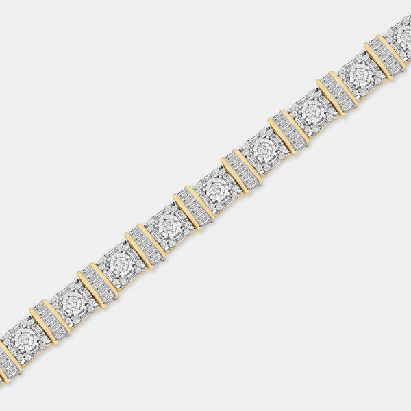 1/4 Carat Lab-Grown Diamond Geometric Cable Fashion Bracelet — GILDED New York