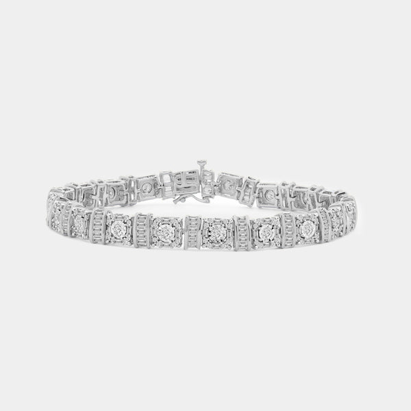 1/4 Carat Lab-Grown Diamond Geometric Cable Fashion Bracelet — GILDED New York