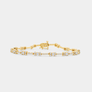 Gilded 2 Carat Lab-Grown Diamond Petite Fusion Fashion Bracelet