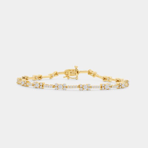 Gilded 2 Carat Lab-Grown Diamond Petite Fusion Fashion Bracelet