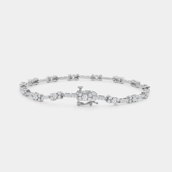 Gilded 2 Carat Lab-Grown Diamond Petite Fusion Fashion Bracelet