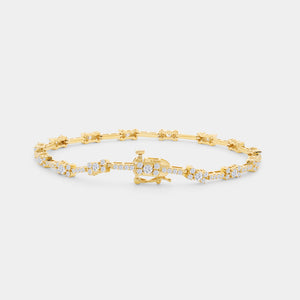 Gilded 2 Carat Lab-Grown Diamond Petite Fusion Fashion Bracelet