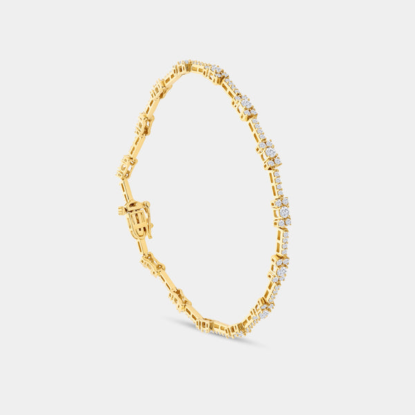 Gilded 2 Carat Lab-Grown Diamond Petite Fusion Fashion Bracelet