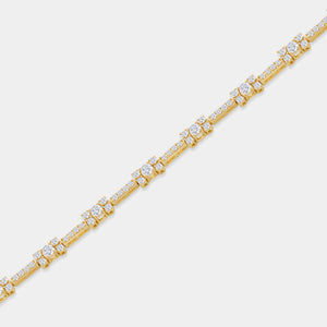 Gilded 2 Carat Lab-Grown Diamond Petite Fusion Fashion Bracelet
